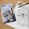 Crayons graphite - Aquarelle - HB, 4B et 8B - Accessoires - Boîte métal - Milan