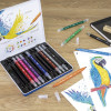 Feutres de coloriage - Double pointe - Fine et pinceau - 12 couleurs - Milan