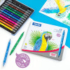 Feutres de coloriage - Double pointe - Fine et pinceau - 12 couleurs - Milan