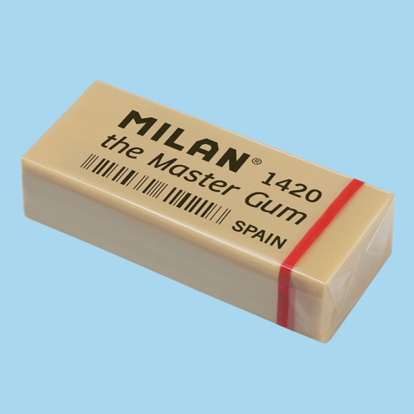 2 gommes - Spécial beaux-arts - Caoutchouc synthétique - Pour graphite et fusain - Milan
