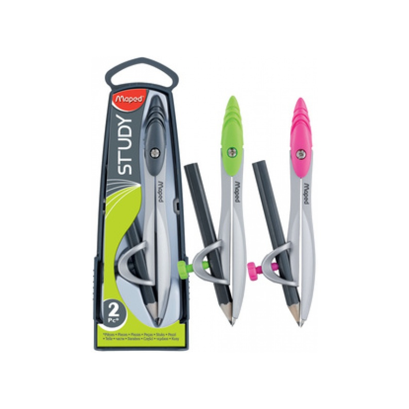photo-Compas - Avec bague porte-crayon - Crayon inclus - Primaire - Collège - Maped