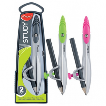 photo-Compas - Avec bague porte-crayon - Crayon inclus - Primaire - Collège - Maped