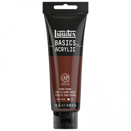 photo-Peinture acrylique - Terre sienne brûlée - 127 - Liquitex Basics acrylic - Tube 118ml