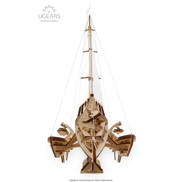 Modélisme - Maquette - Ugears - Trimaran Merihobus - 237 pièces - Bois - 3D