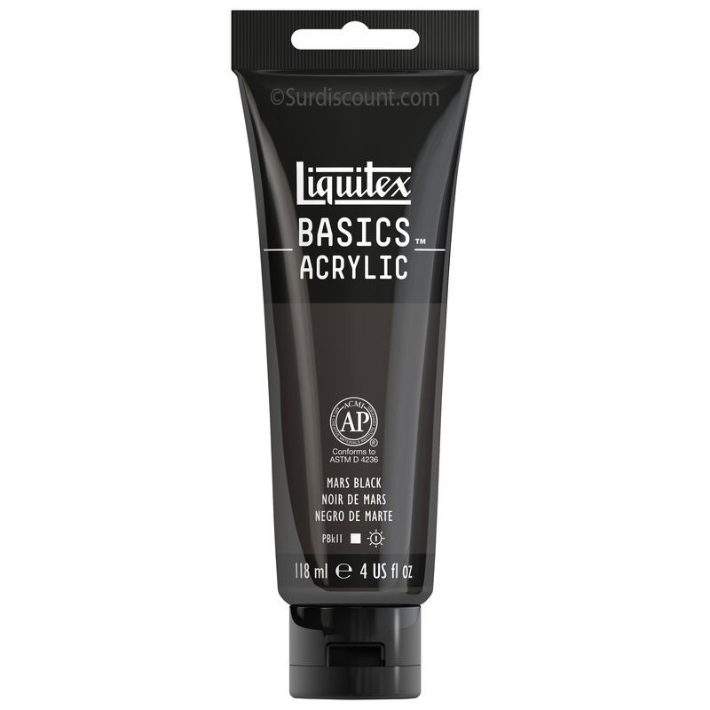 photo-Peinture acrylique - Noir de Mars - 276 - Liquitex Basics acrylic - Tube 118ml