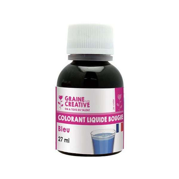 photo-Colorant - Bleu - Liquide - Pour bougie - Flacon de 27ml - Graine créative