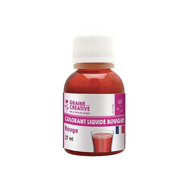photo-Colorant - Rouge - Liquide - Pour bougie - Flacon de 27ml - Graine créative