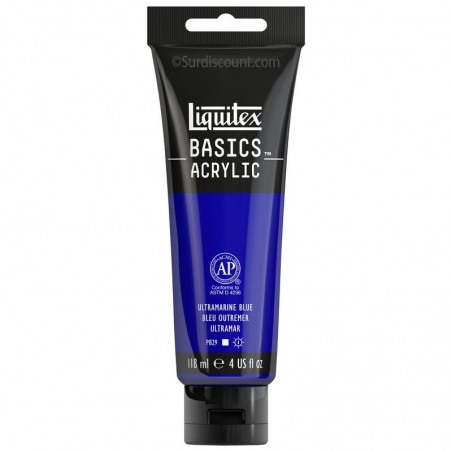 photo-Peinture acrylique - Outremer foncé - 380 - Liquitex Basics acrylic - Tube 118ml
