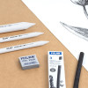 12 gommes mie de pain - Gris - Beaux-arts - Fusains et graphite - Sans résidus - Milan