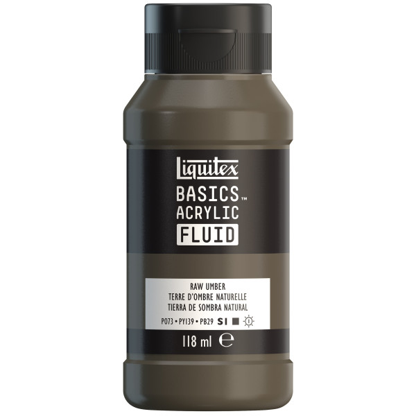 photo-Peinture acrylique - Fluide - Terre d'ombre naturelle - 331 - Liquitex - Basics Acrylic fluid - 118ml