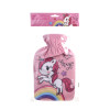 Bouillotte - 1L - Housse en flanelle - Licorne magique - Eau chaude - Enfant