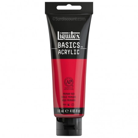photo-Peinture acrylique - Rouge primaire - 415 - Liquitex Basics acrylic - Tube 118ml