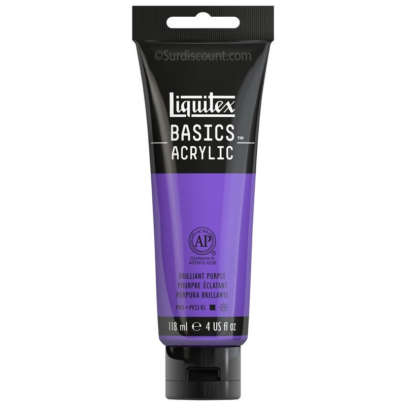 photo-Peinture acrylique - Pourpre éclatant - 590 - Liquitex Basics acrylic - Tube 118ml
