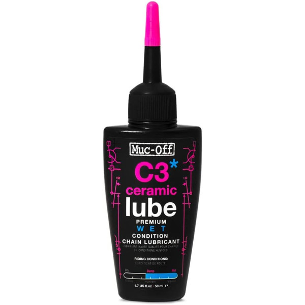 photo-Lubrifiant pour chaînes de vélo - Temps humide - C3 Ceramic Wet Lube - Muc-Off