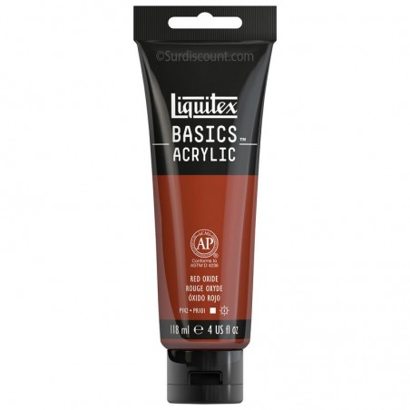 photo-Peinture acrylique - Rouge oxyde - 335 - Liquitex Basics acrylic - Tube 118ml