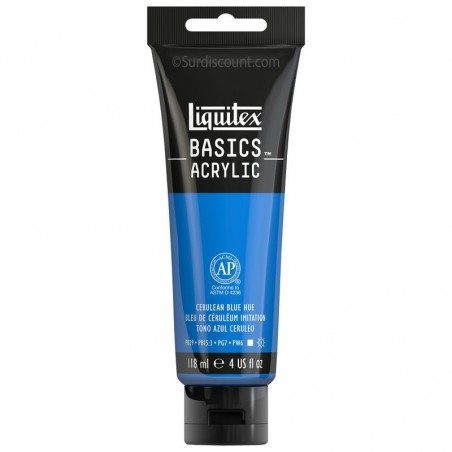 photo-Peinture acrylique - Bleu de céruléum - 470 - Liquitex Basics acrylic - Tube 118ml