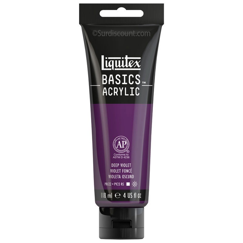 photo-Peinture acrylique - Violet foncé - 115 - Liquitex Basics acrylic - Tube 118ml