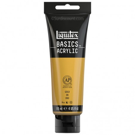 photo-Peinture acrylique - Or - 51 - Liquitex Basics acrylic - Tube 118ml