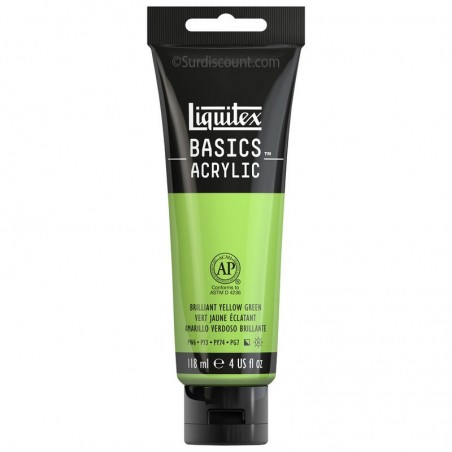 photo-Peinture acrylique - Vert jaune éclatant - 840 - Liquitex Basics acrylic - Tube 118ml
