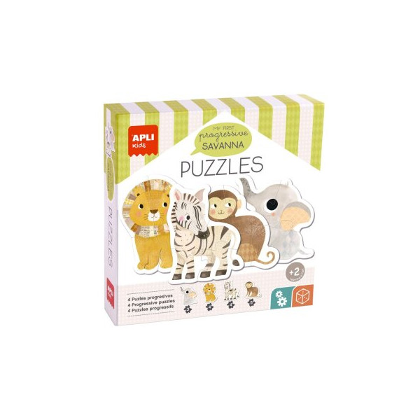 Photo - Puzzle - Enfant - 16 pièces - Les animaux de la savane - Apli kids