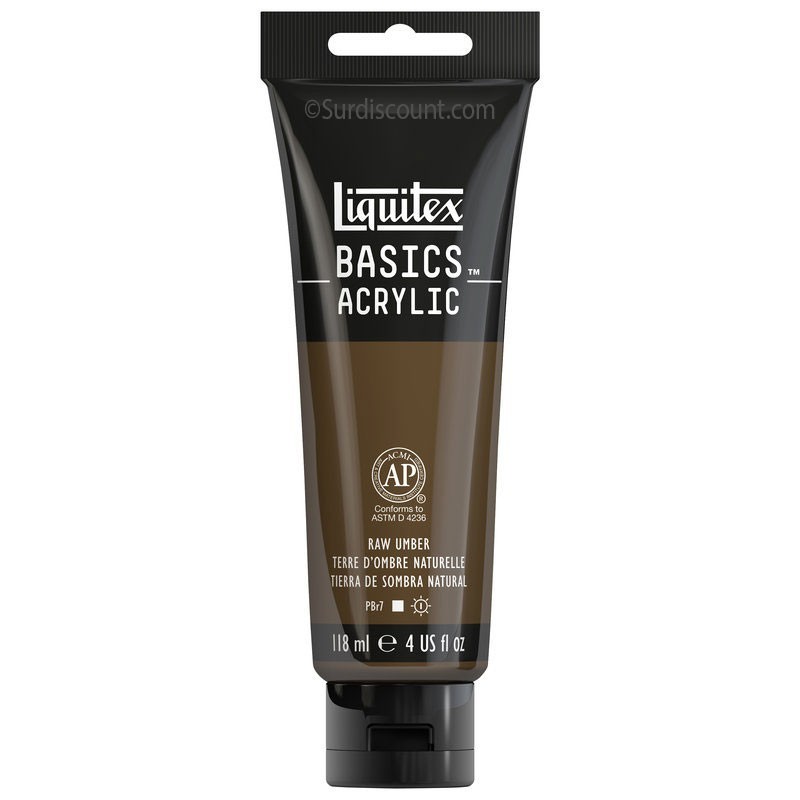 photo-Peinture acrylique - Terre ombre naturelle - 331 - Liquitex Basics acrylic - Tube 118ml
