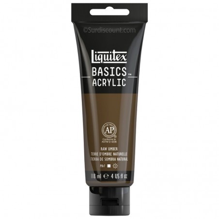 photo-Peinture acrylique - Terre ombre naturelle - 331 - Liquitex Basics acrylic - Tube 118ml