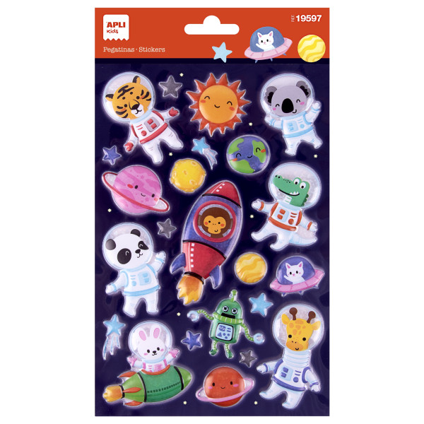 Photo - Gommettes - Stickers - Fête des animaux - 21 pièces - Apli Kids