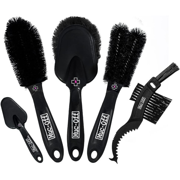 photo-Brosses pour vélo - 5 types de brosses - Qualité supérieure - Muc-Off