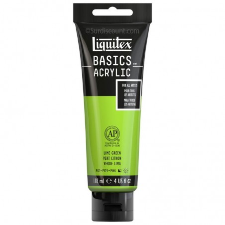 photo-Peinture acrylique - Vert citron - 222 - Liquitex Basics acrylic - Tube 118ml