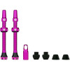 photo-Valves pour pneu sans chambre à air - Paire de 2 - Alu - 60mm - Rose - Muc-Off