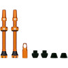 photo-Valves pour pneu sans chambre à air - Paire de 2 - Alu - 60mm - Orange - Muc-Off