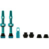 photo-Valves pour pneu sans chambre à air - Paire de 2 - Alu - 44mm - Turquoise - Muc-Off