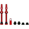 photo-Valves pour pneu sans chambre à air - Paire de 2 - Alu - 44mm - Rouge - Muc-Off
