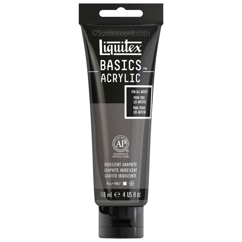 photo-Peinture acrylique - Graphite iridescent - 49 - Liquitex Basics acrylic - Tube 118ml