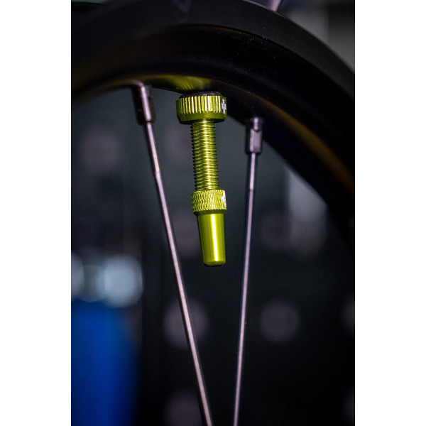 Valves pour pneu sans chambre à air - Paire de 2 - Alu - 44mm - Vert - Muc-Off