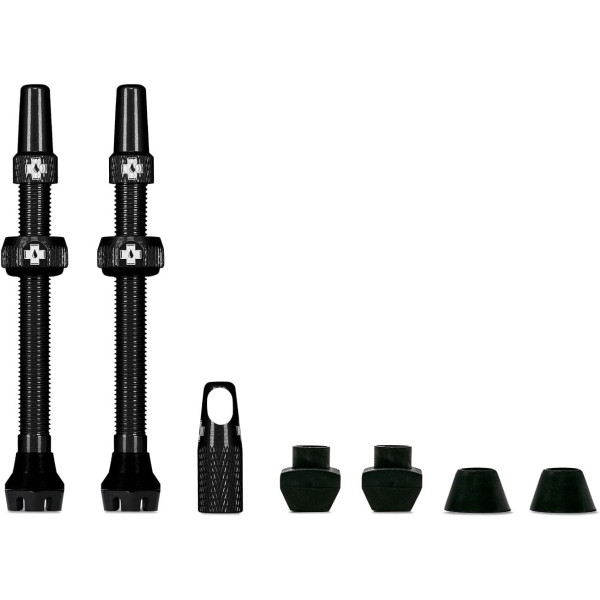 photo-Valves pour pneu sans chambre à air - Paire de 2 - Alu - 44mm - Noir - Muc-Off