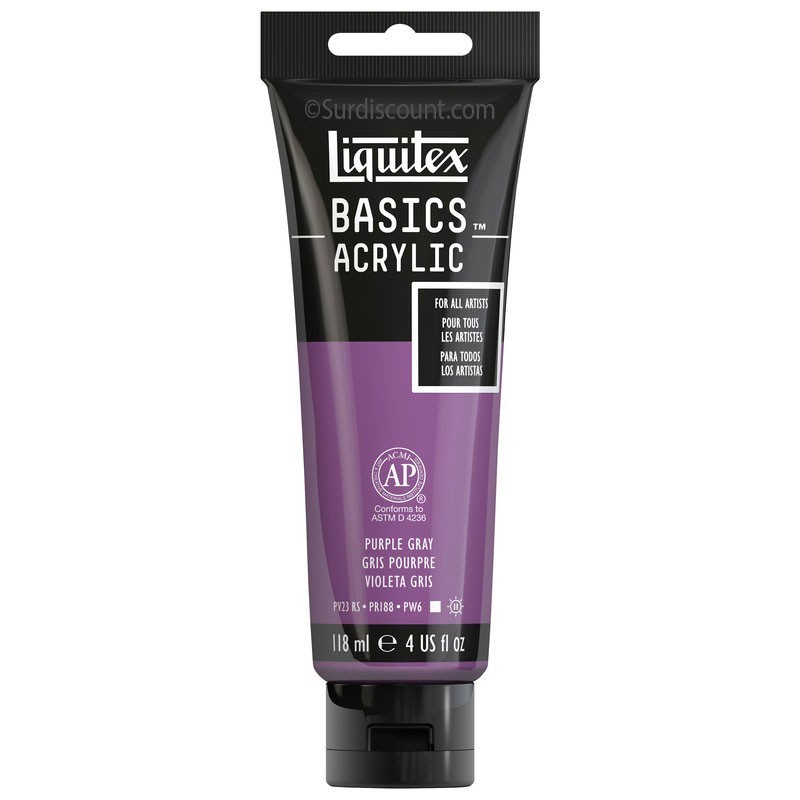 photo-Peinture acrylique - Gris pourpre - 263 - Liquitex Basics acrylic - Tube 118ml