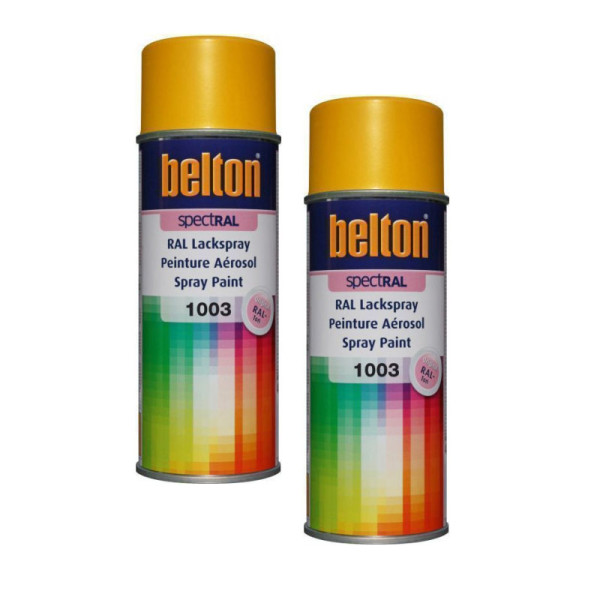 photo-2 bombes de peinture Belton Spectral RAL1003 Jaune de sécurité 400ml