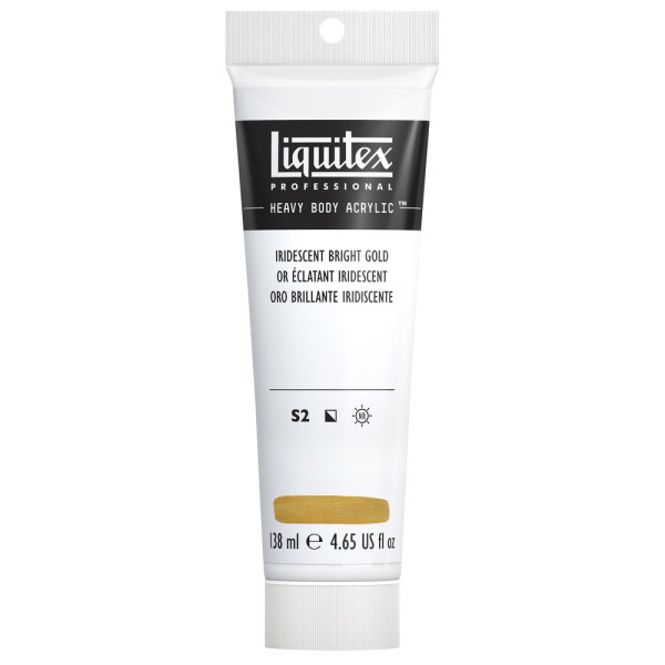 photo-Peinture acrylique - Or éclatant iridescent - 234 - Liquitex Heavy Body - Tube de 138ml