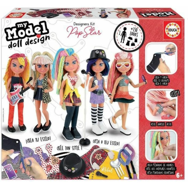 photo-Jeu - Créer une poupée - Deviens styliste - Pop design - Dès 6 ans - Educa