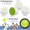 Tampons encreur - Pour enfant - Animaux - Encre lavable - Dès 2 ans - Aladine