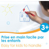 Crayons de coloriage - Pour le bain - Effaçable à l'eau - 10 couleurs - Aladine