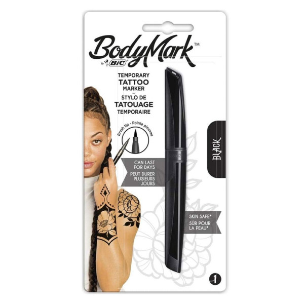 photo-Feutre - Stylo de tatouage temporaire - Encre noire - BIC - BodyMark