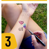 8 stylos de tatouage temporaire + 3 pochoirs - Assortis couleurs - BIC - BodyMark