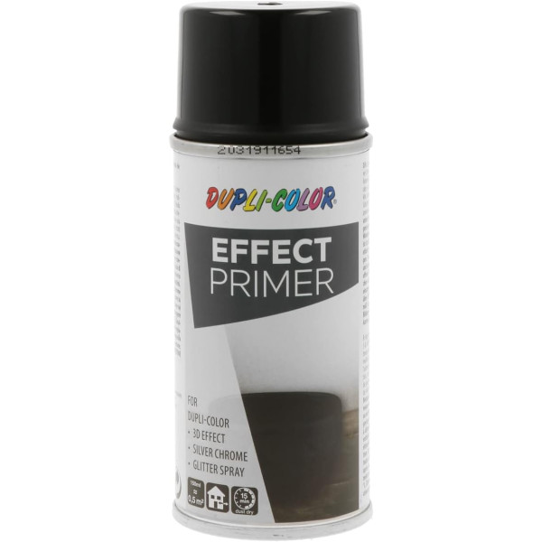 photo-Bombe d'apprêt - Pour peinture à effet chrome argent - Tous supports - Noir - Dupli-Color