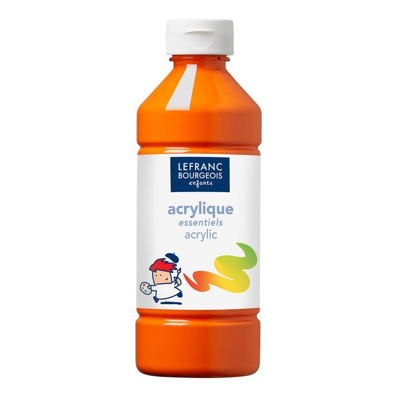 Peinture Acrylique en bouteille - orange - Lefranc & Bourgeois pas cher