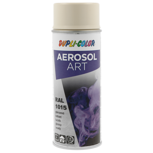 photo-Bombe de peinture - Ivoire clair - RAL 1015 - Brillant - Tous supports - Aérosol Art