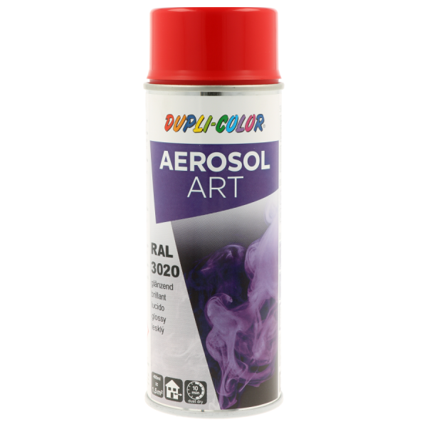 photo-Bombe de peinture - Rouge traffic - RAL 3020 - Brillant - Tous supports - Aérosol Art