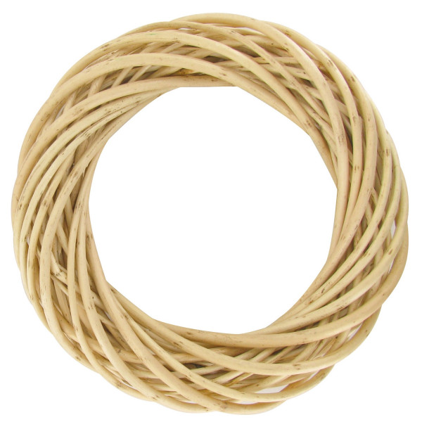 Couronne - Osier naturel - 20 cm de diamètre - Personnalisable - Ctop