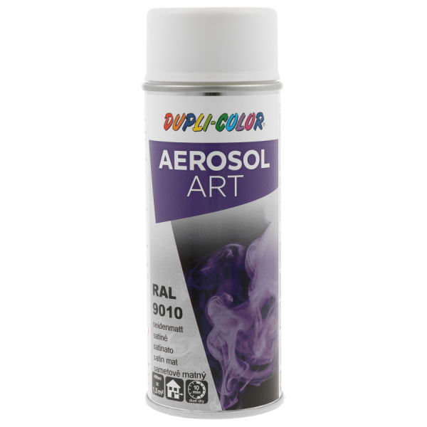 photo-Bombe de peinture - Blanc pur - RAL 9010 - Satiné - Tous supports - Aérosol Art